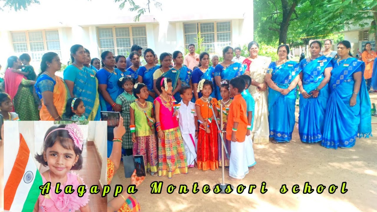 Alagappa Montessori school 75th independence day celebration #villagebabysam