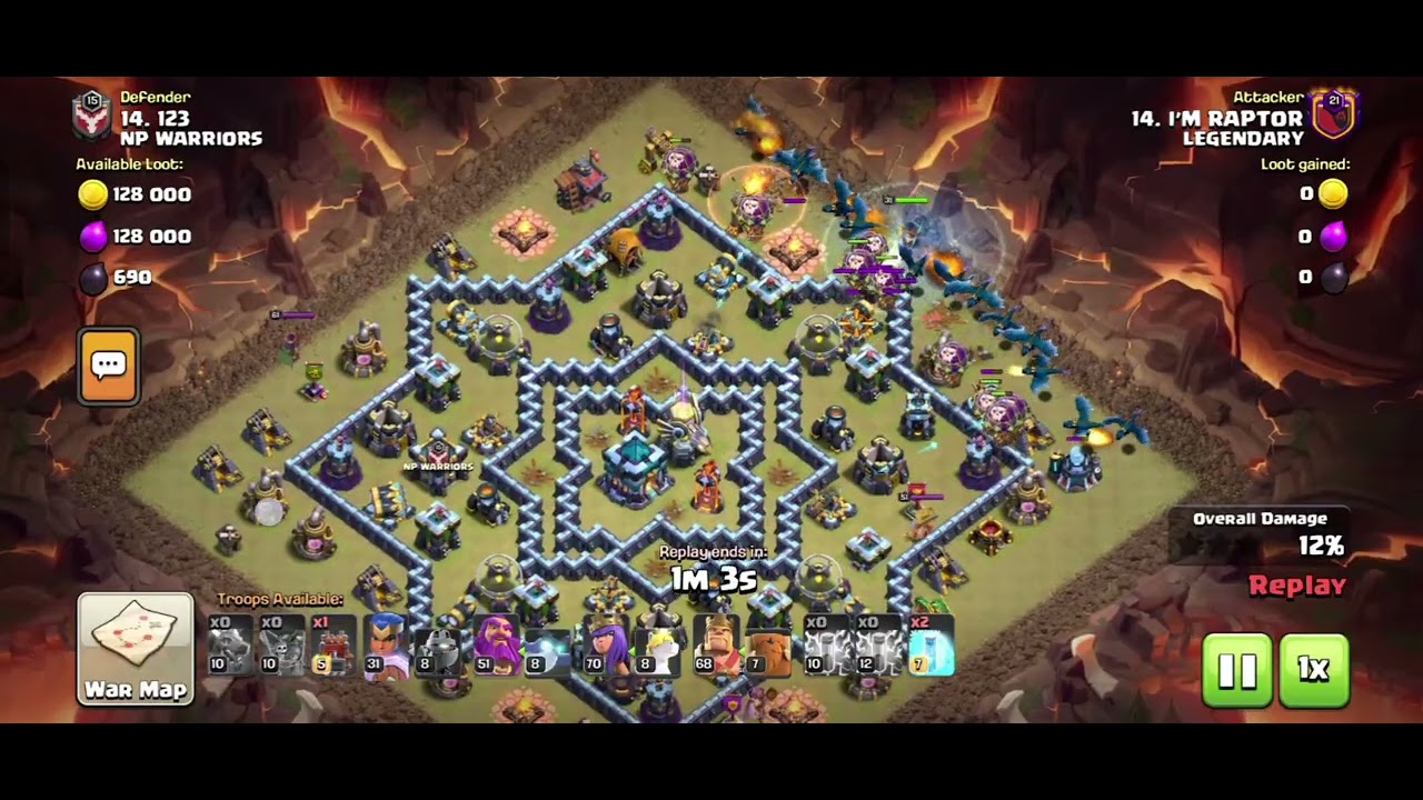 War League Season War Attack On TH13 #ClashOfClans #Imraptor #RaptorGamingWrestling