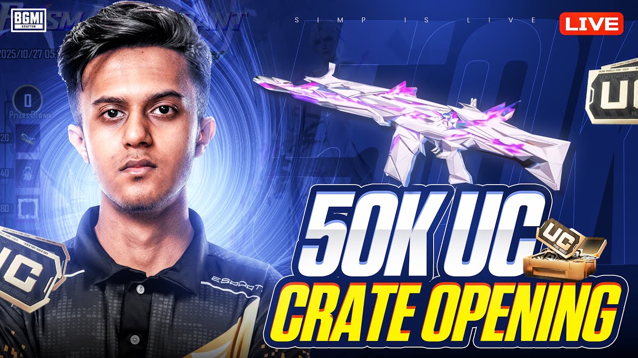 50K UC Crate opening | SIMP is Back🍊| Scrims/Classics Live | Road To 300K🍊