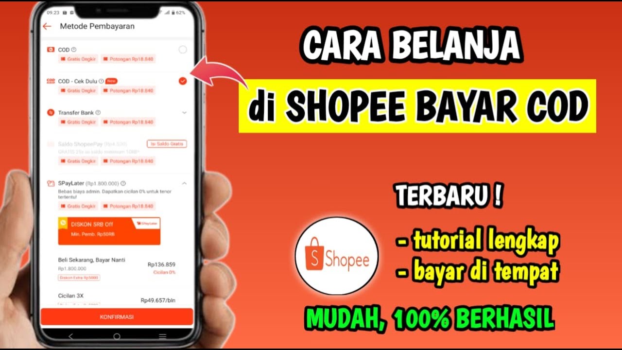 Cara Belanja di Shopee COD | Cara COD di Shopee