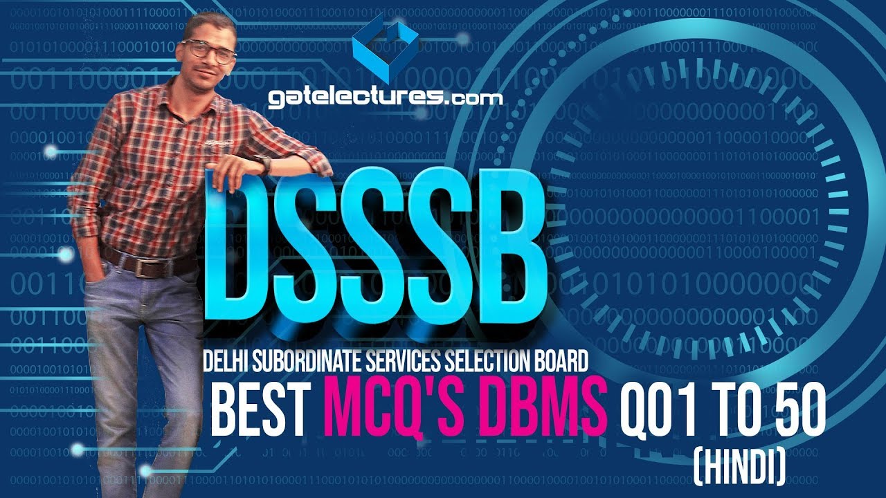 DSSSB KVS PGT Computer Science Best MCQ's DBMS Q01 to 50 (Hindi)