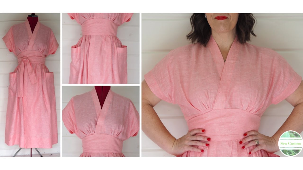 ♥️How I sewed up my Linen Kimono Style Wrap Dress ♥️