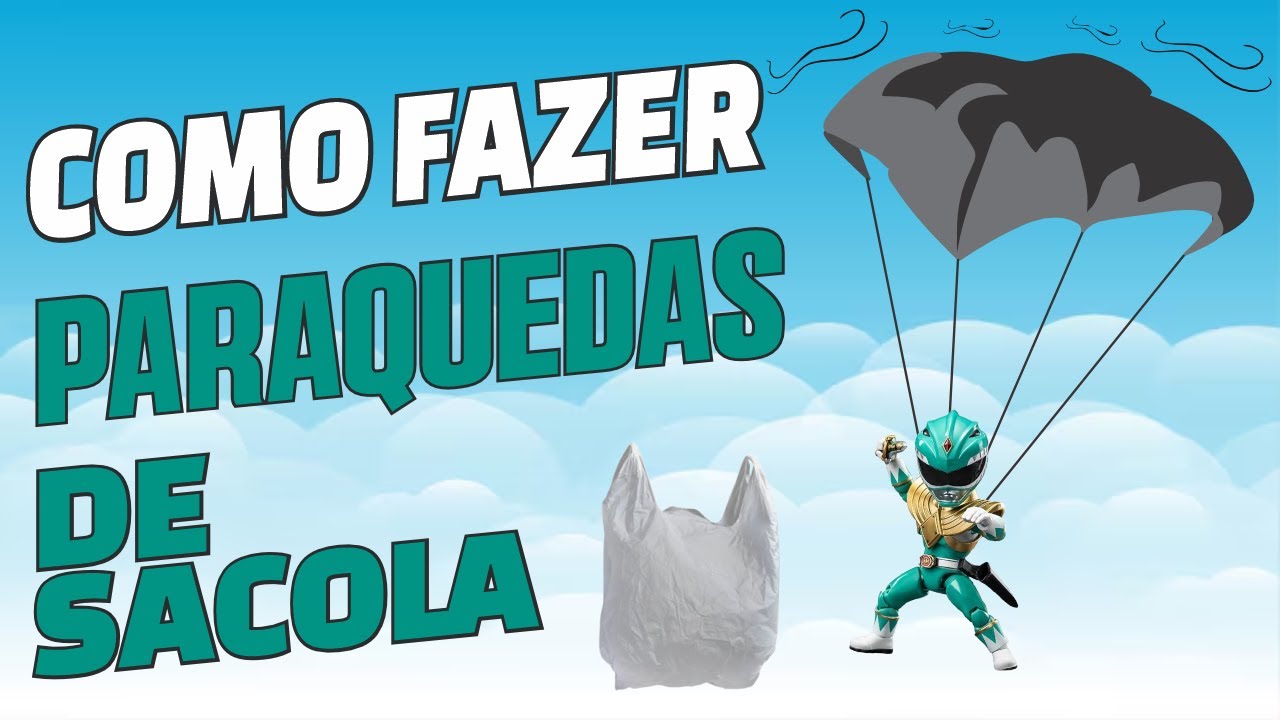 Como fazer um PARAQUEDAS de brinquedo de SACOLA