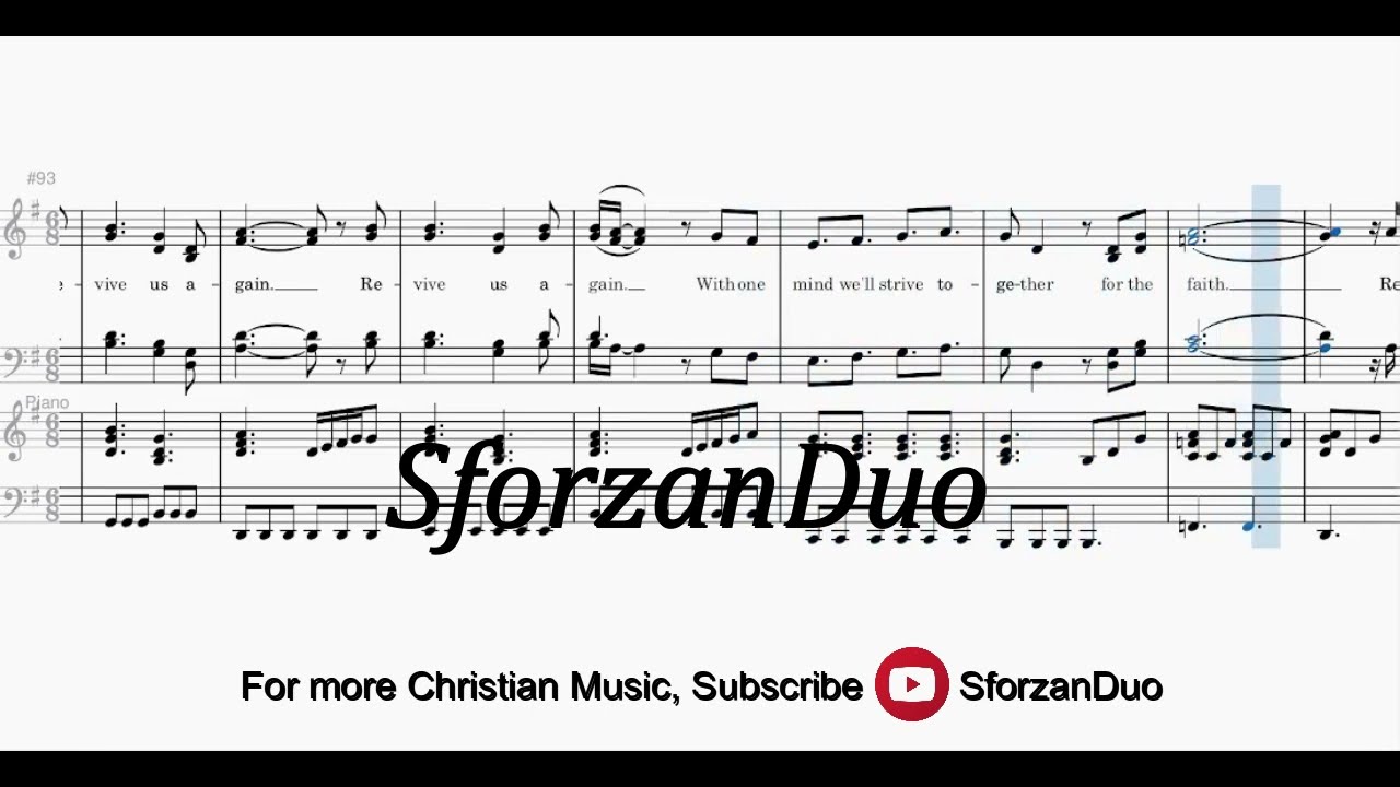 Revive Us Again PIANO Accompaniment | Performed By: Lancaster Baptist Chruch | Andy Park