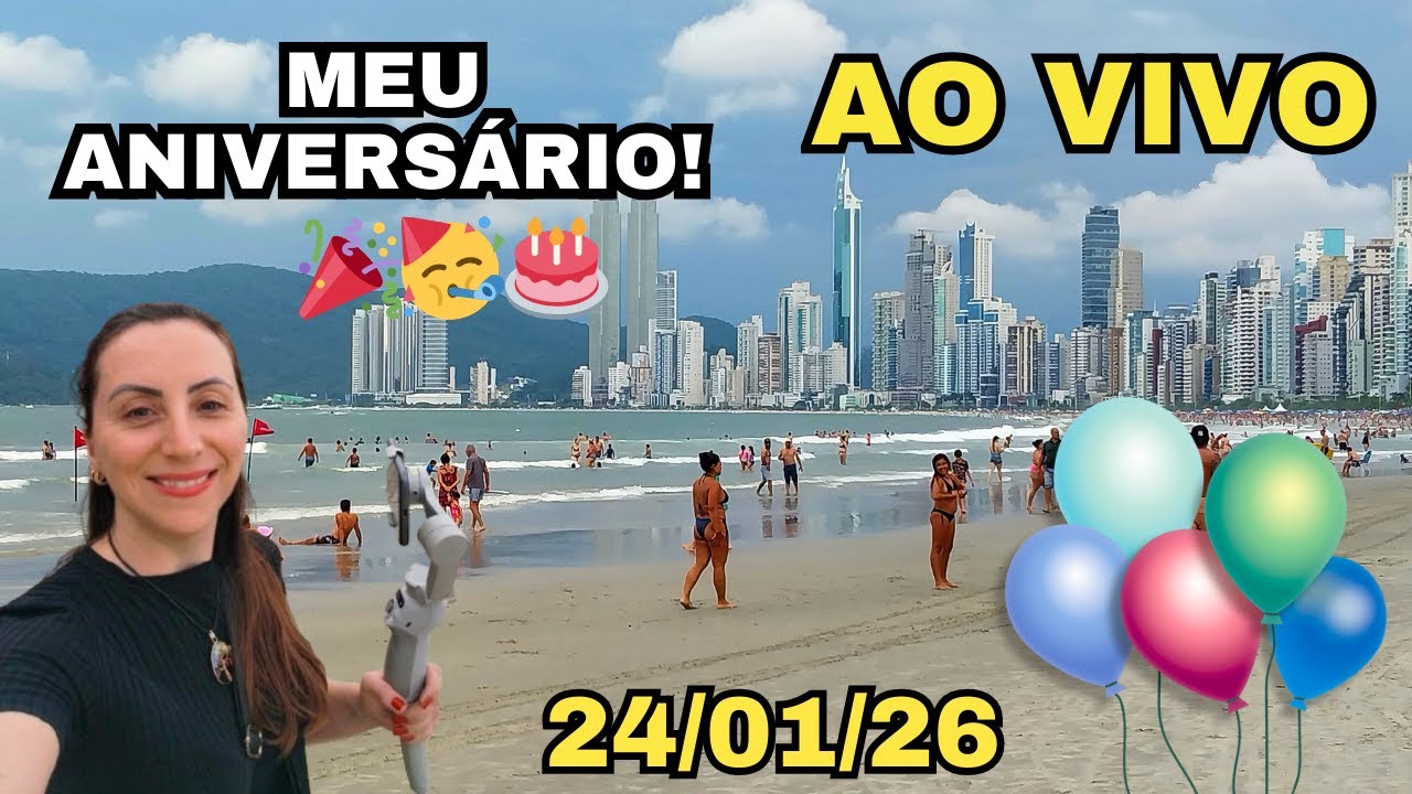 🔴 Balneário Camboriú ao vivo 24/01/26 | Praia Central, clima do dia e movimento da cidade! #anabc