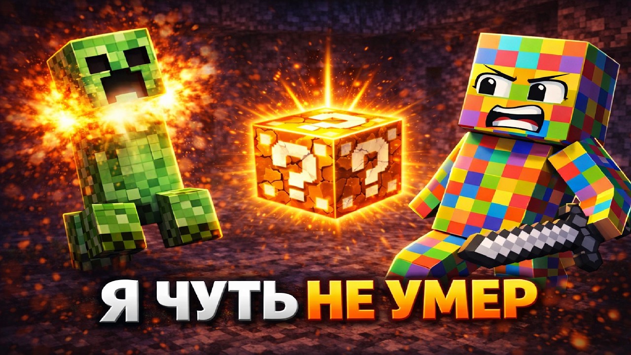 ЭТО ВЫЖИВАНИЕ ПОШЛО НЕ ПО ПЛАНУ… кубы всё испортили | Minecraft выживание с кубами удачи #2