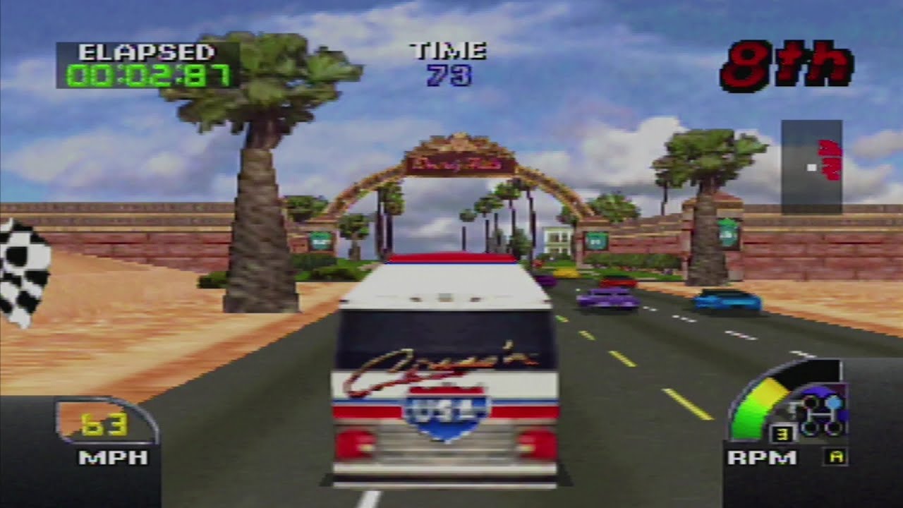 Cruis'N'USA Cruise the USA Playthrough with Cruis'n' USA Bus (Gameshark is required for this)