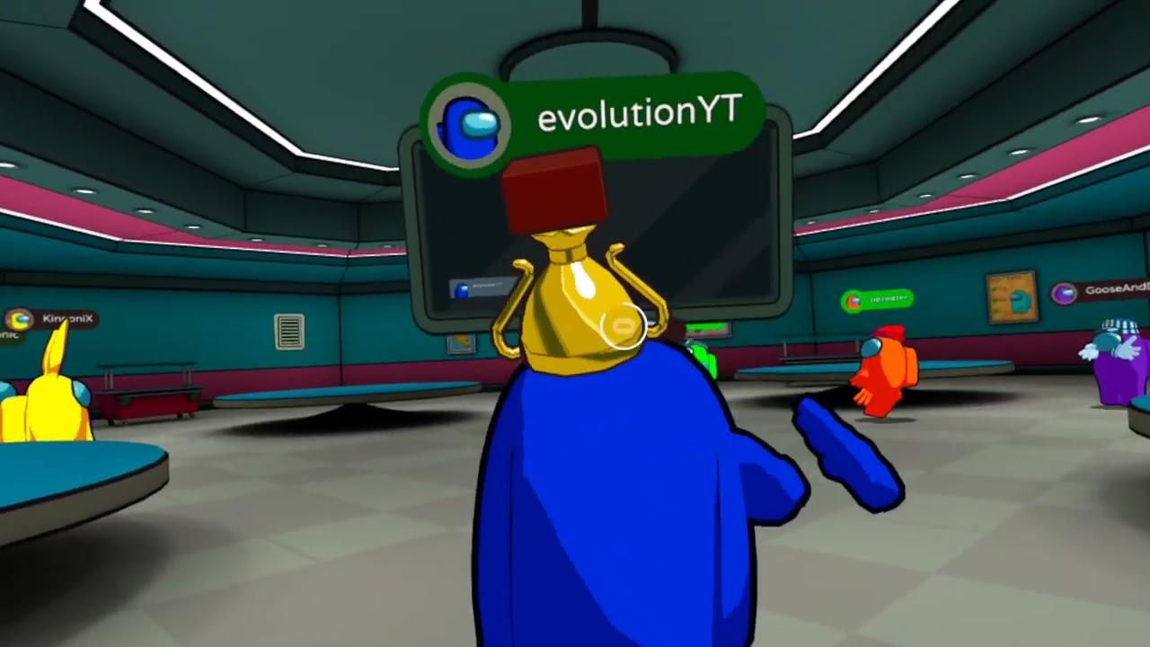 Crashing out in among us vr