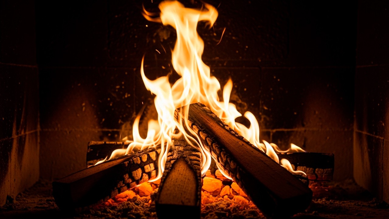 Beautiful Piano & Cozy Fireplace ✨ Merry Christmas Music for Sleep, Focus & Relaxation 24/7