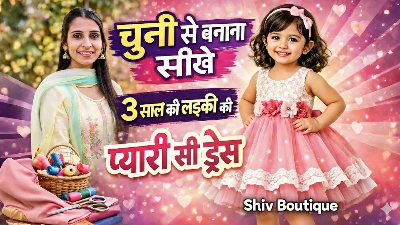 चुनी से बनाना सीखें प्यारी सी ड्रेस।। घर बैठे सीखें गुड़ियां की ड्रेस बनाना बिलकुल आसान तरीके से 💥💥💥