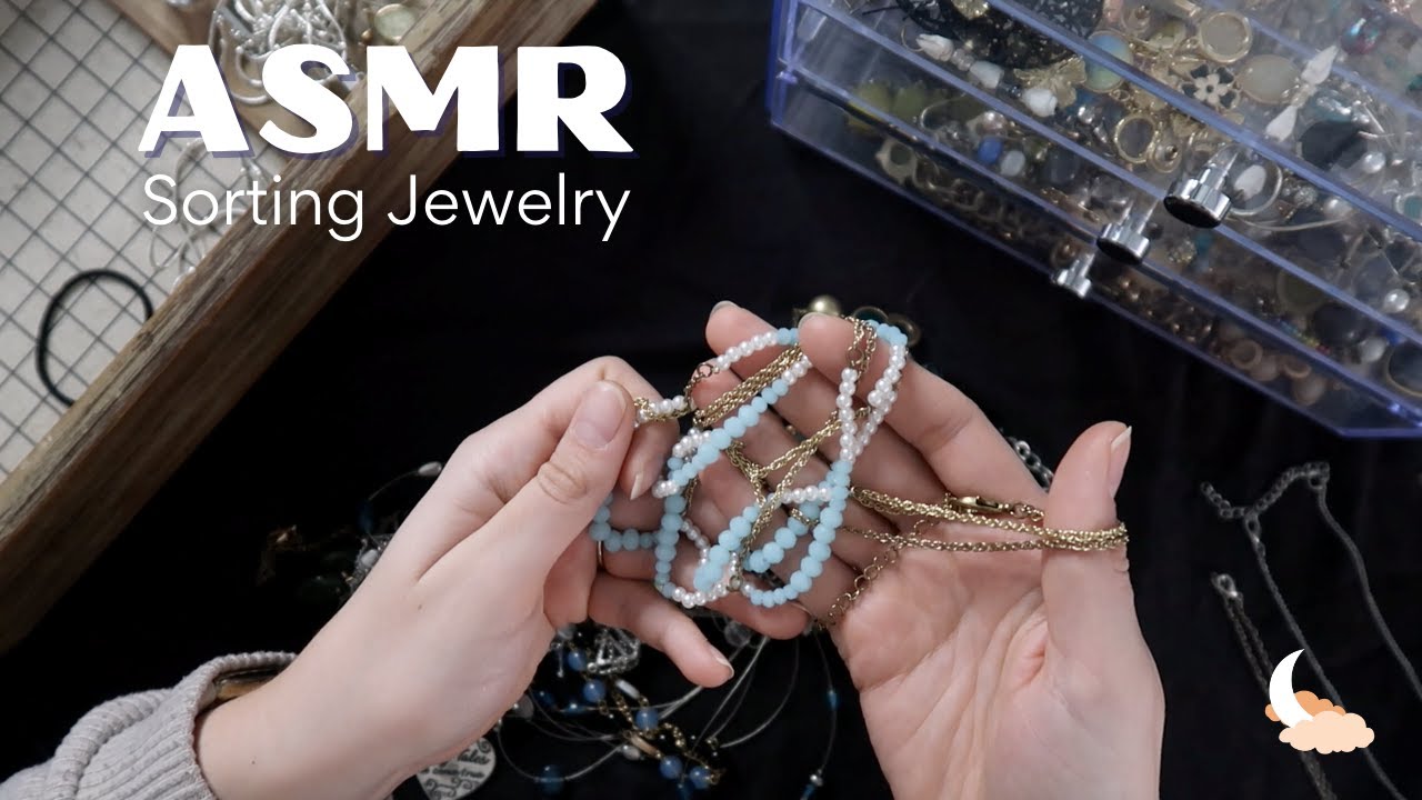 ASMR | Untangling and Organizing my Jewelry | Whispering