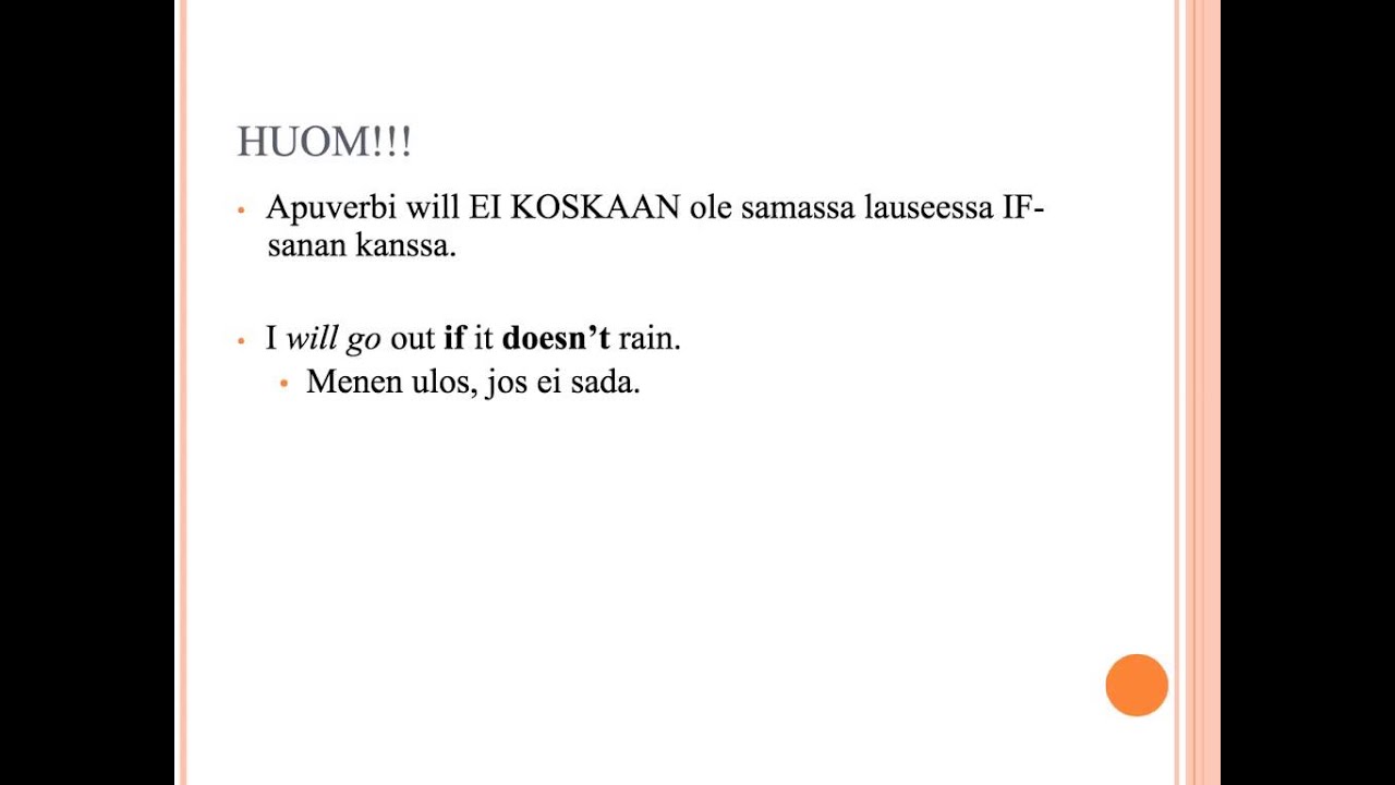 Futuuri ja if-lause
