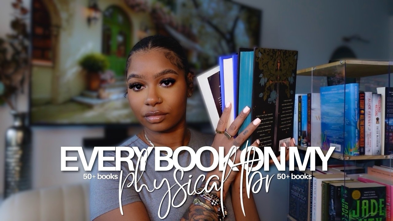 every book on my physical tbr 📚 50+ books!