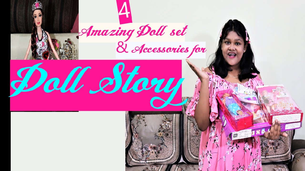 Un Boxing 4 Amazing set of Doll😛😍 and Doll Accessories with Real Barbie Ken  Doll 😍😁 for  Doll Story
