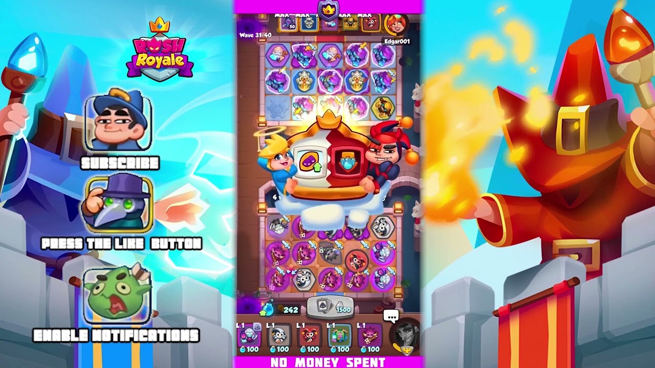 UPDATED NEW FLOOR 10 DUNGEON! NEW MONKEY KING BOSS, playing as support   RUSH ROYALE