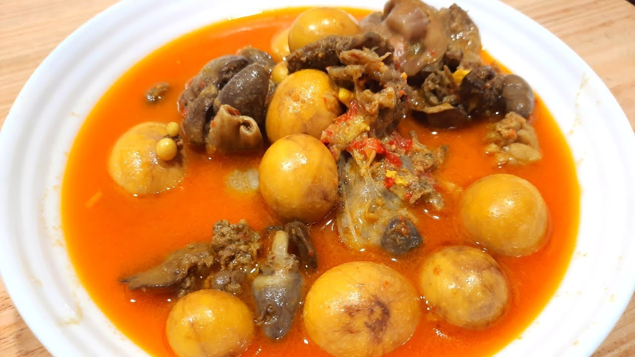 TELUR AYAM MUDA DAN JEROAN AYAM  MASAK SANTAN @Dapur zainab