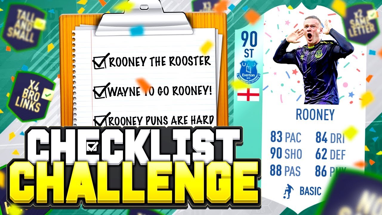 FIFA 18 CHECKLIST CHALLENGE!! - 90 FUT BIRTHDAY ROONEY!! - FIFA 18 Ultimate Team