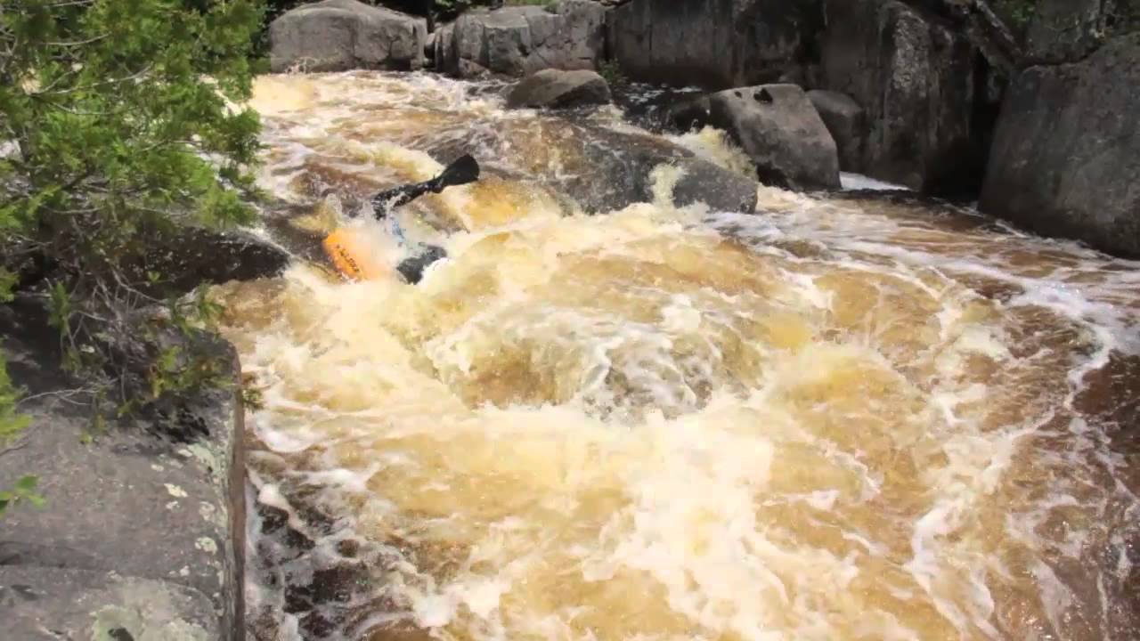 Class V Riverboarding - Mike McVey - Complete descent of Sandy Stream IV-V in Maine