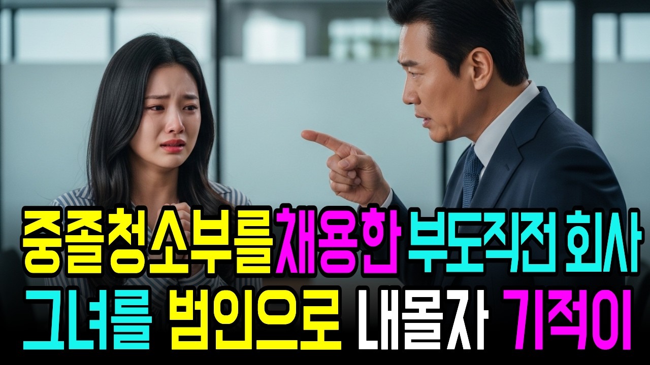 중졸 청소부를 받아들인 부도나기 직전인 회사, 그녀를 범인으로 내몰자 기적이..ㅣ노후사연ㅣ감동사연ㅣ사연라디오ㅣ오디오북