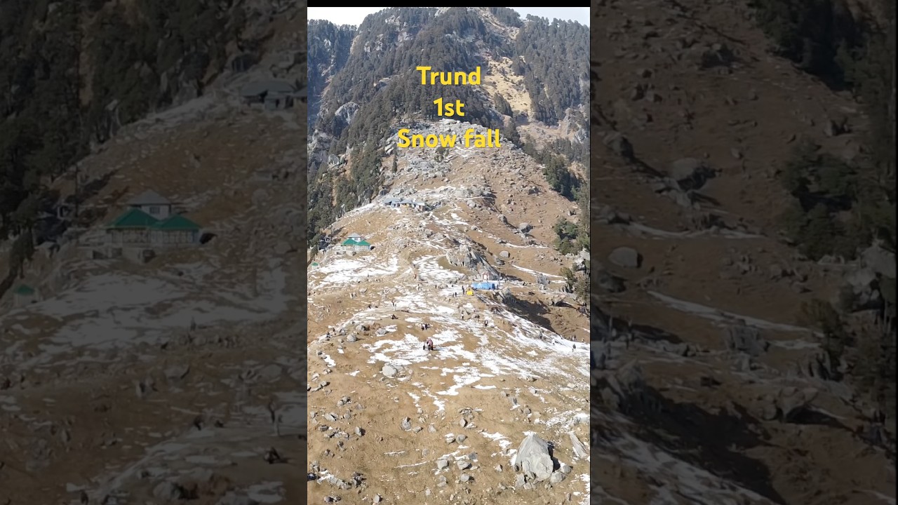 Triund me season ki pehli snowfall ❄️  Kya aap winter trek karoge? 👆👆