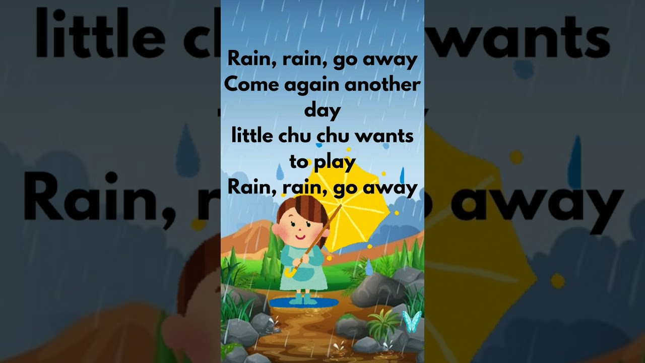 Rain Rain Go Away nursery rhymes for kids lyrics|Nursery rhymes cartoon video #kids #rhymes #cartoon