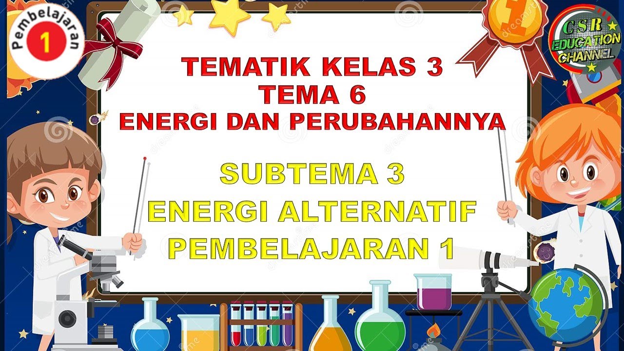 Kelas 3 Tematik : Tema 6 Subtema 3 Pembelajaran 1 (ENERGI DAN PERUBAHANNYA)