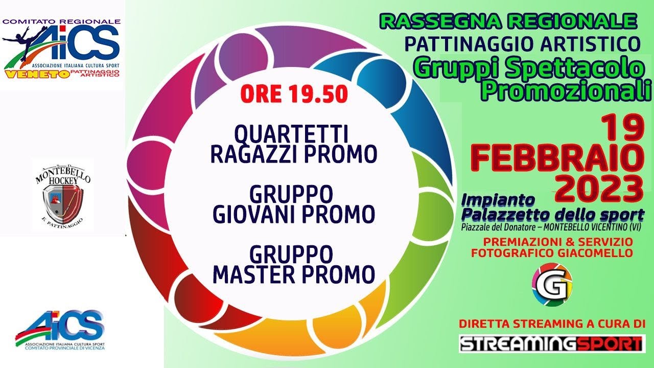 Rassegna Regionale Pattinaggio Artistico - gruppi spettacolo promozionali ore 19:50