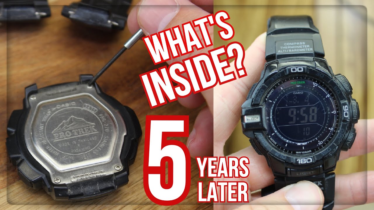 Opening The Caseback After 5 Years! What's Inside? - Casio Pro Trek PRG-270