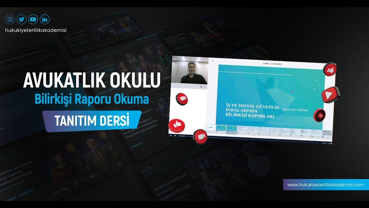 AVUKATLIK OKULU BİLİRKİŞİ RAPORU OKUMA VE İNCELEME TANITIM DERSİ #hukukiyeterlilikakademisi