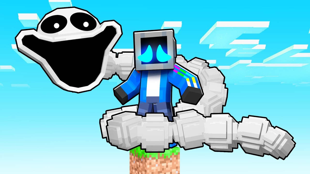 One Block Skyblock with HUNGRY WORMS in Minecraft!