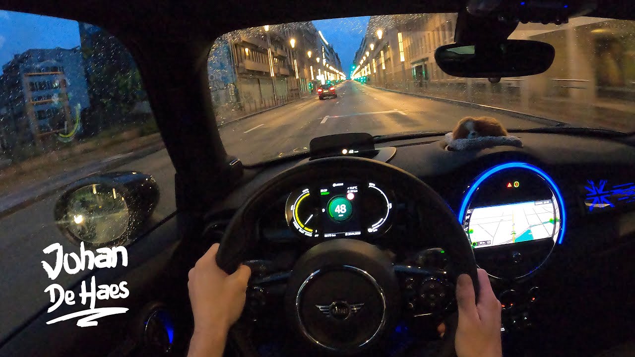 MINI COOPER SE ELECTRIC 184 HP NIGHT POV TEST DRIVE