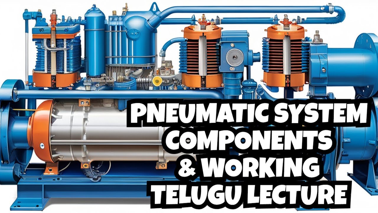 Pneumatic system and it's components working principle telugu lecture
