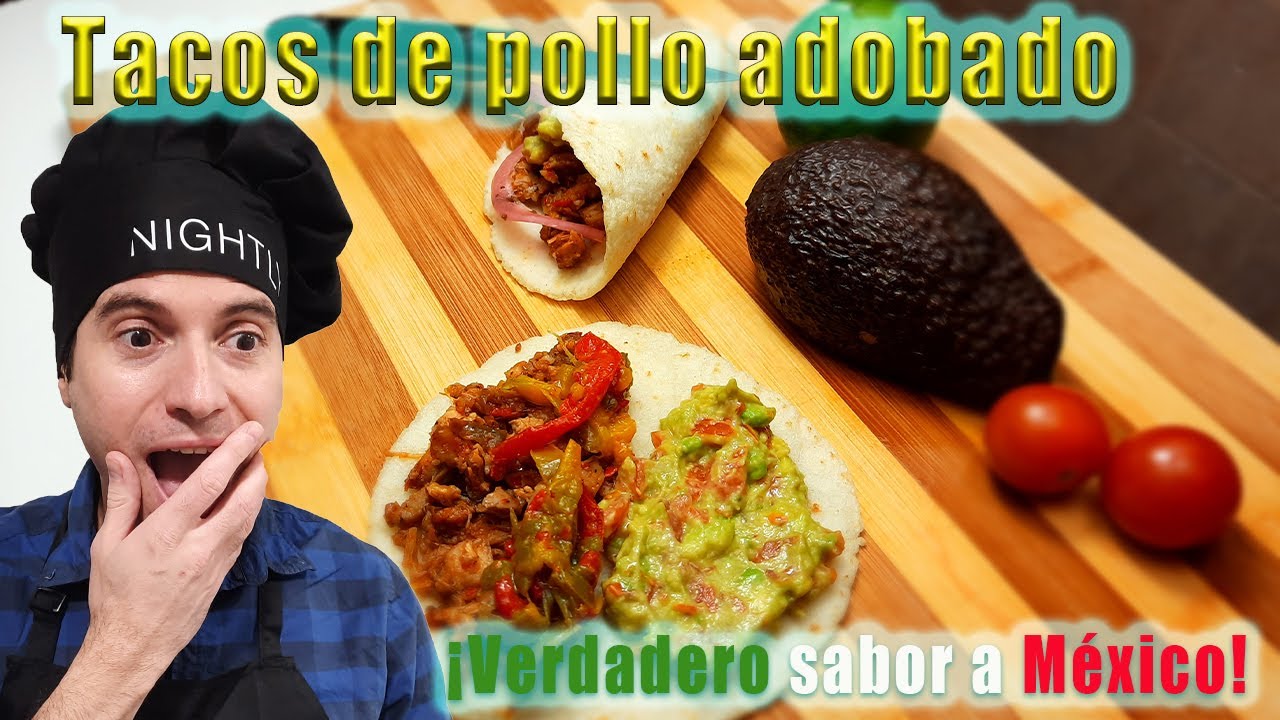 Tacos de pollo adobado 🌮 ¡RECETA 2021✅ !