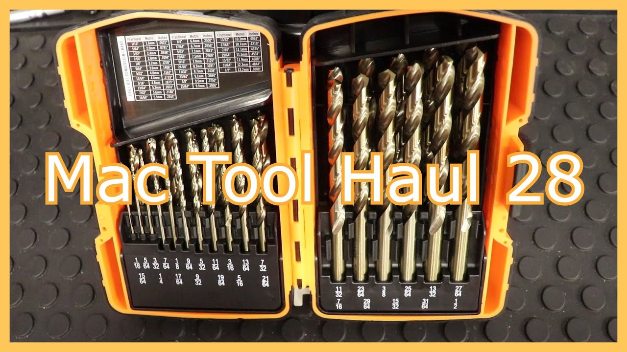 Mac Tool Haul #28: 29 Piece Cobalt Drill Bit Set - Lifetime Warranty - (PN: 6338DSC)