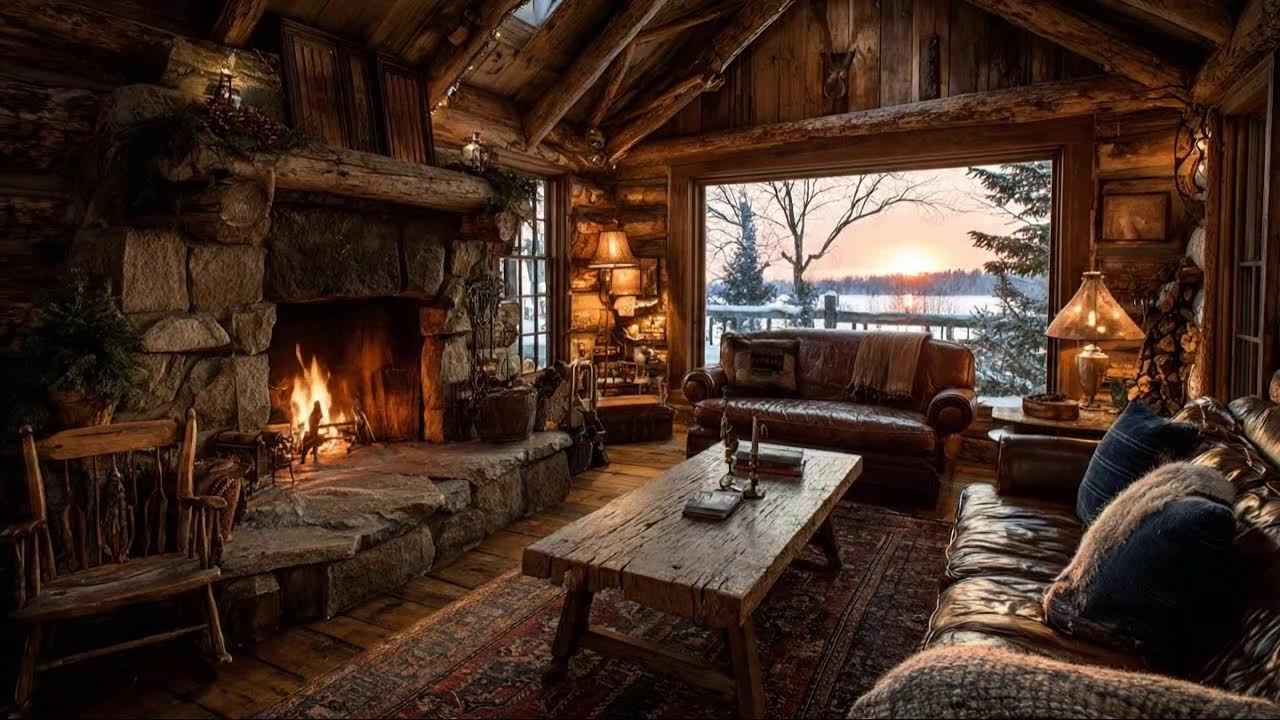Cozy Cabin Jazz 🏡✨ | Live Morning Background Music for Calm Focus & Relax