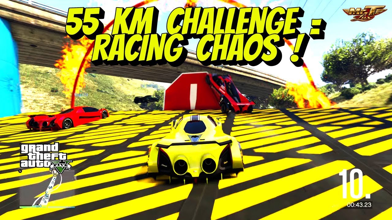 GTA 5 CHALLENGE 55 KM = RACING CHAOS 🏁🚀