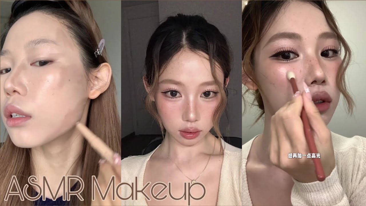 ASMR Makeup & Skincare tutorial 🎀 Satisfying Videos ♡ Aesthetic ✨️
