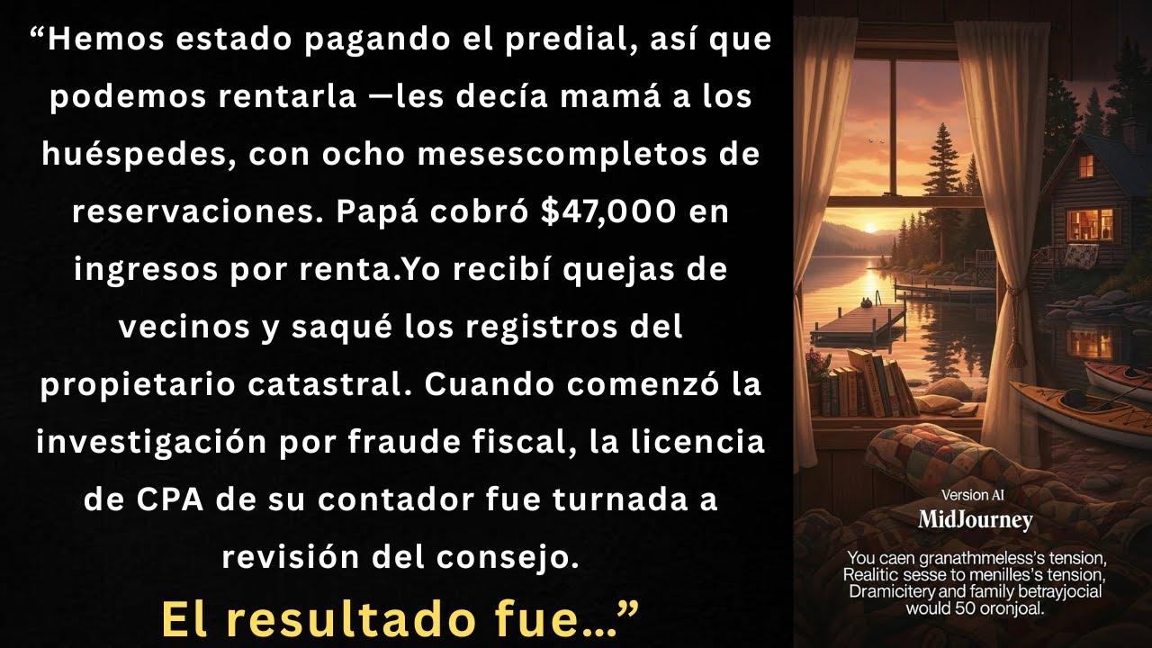 Mis padres rentaron mi casa del lago en Airbnb — los registros del catastro lo revelaron.