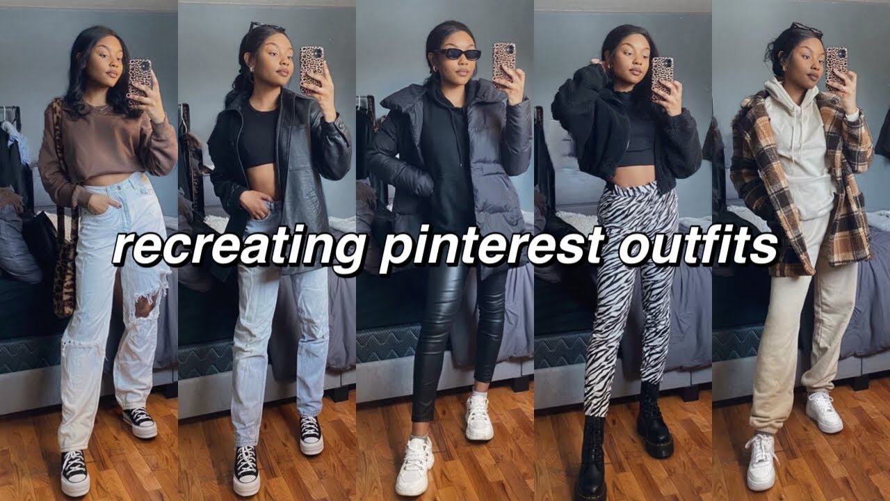recreating pinterest outfits | trendy winter lookbook