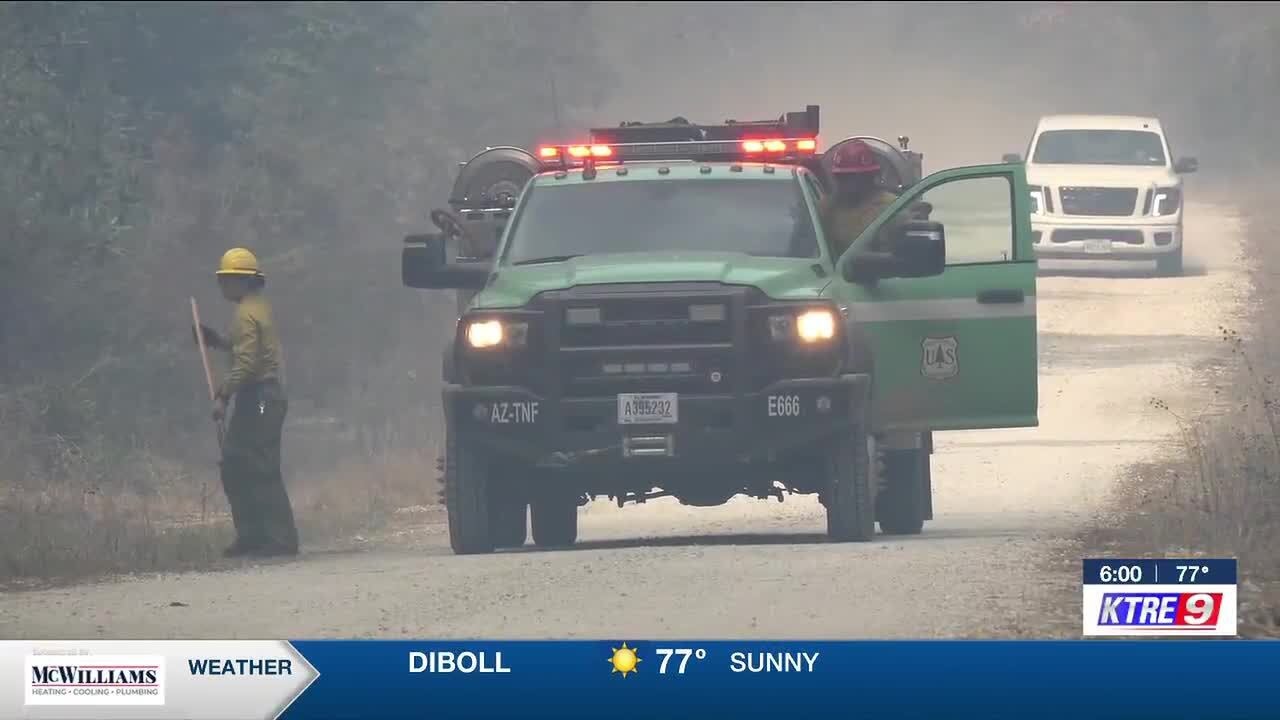 Cypress Creek fire in Angelina National Forest grows to 1,143 acres, 10% contained