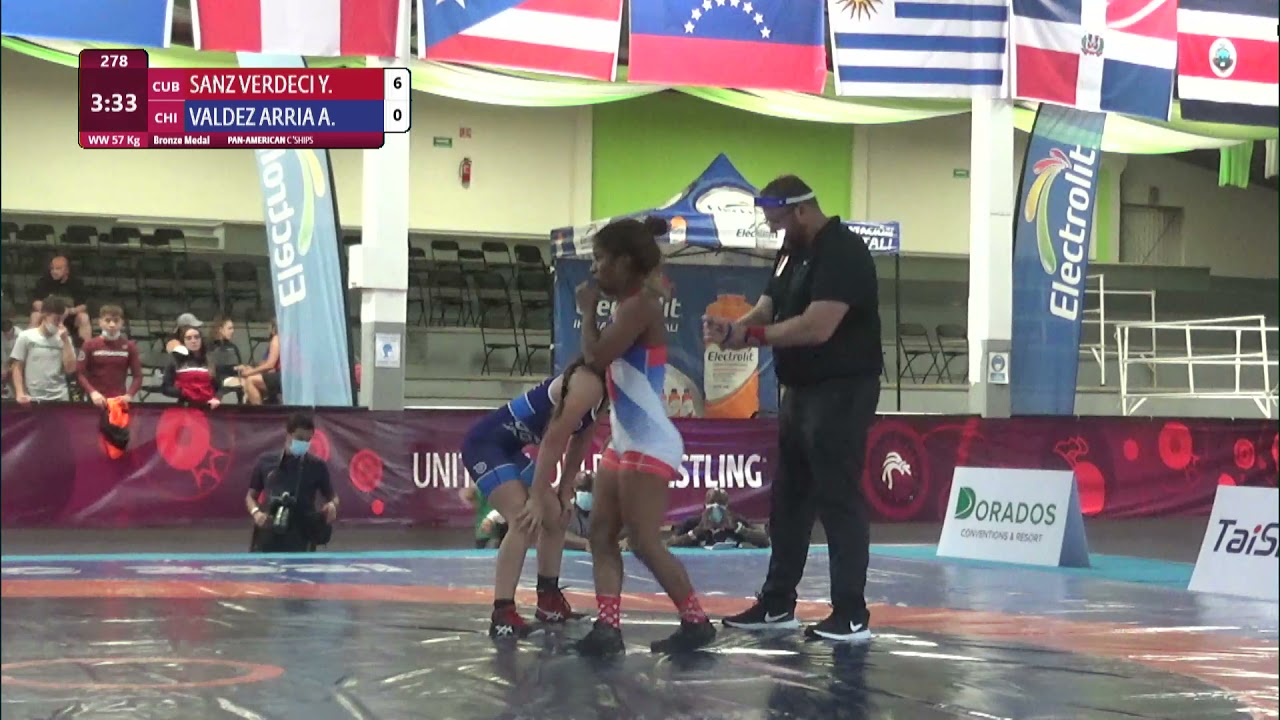 BRONZE WW - 57 kg: Y. SANZ VERDECI (CUB) v. A. VALDEZ ARRIA (CHI)
