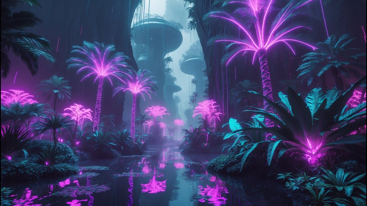 🌿 Neon Jungle City: 2 Hours Liquid Drum and Bass Mix 🏙️✨