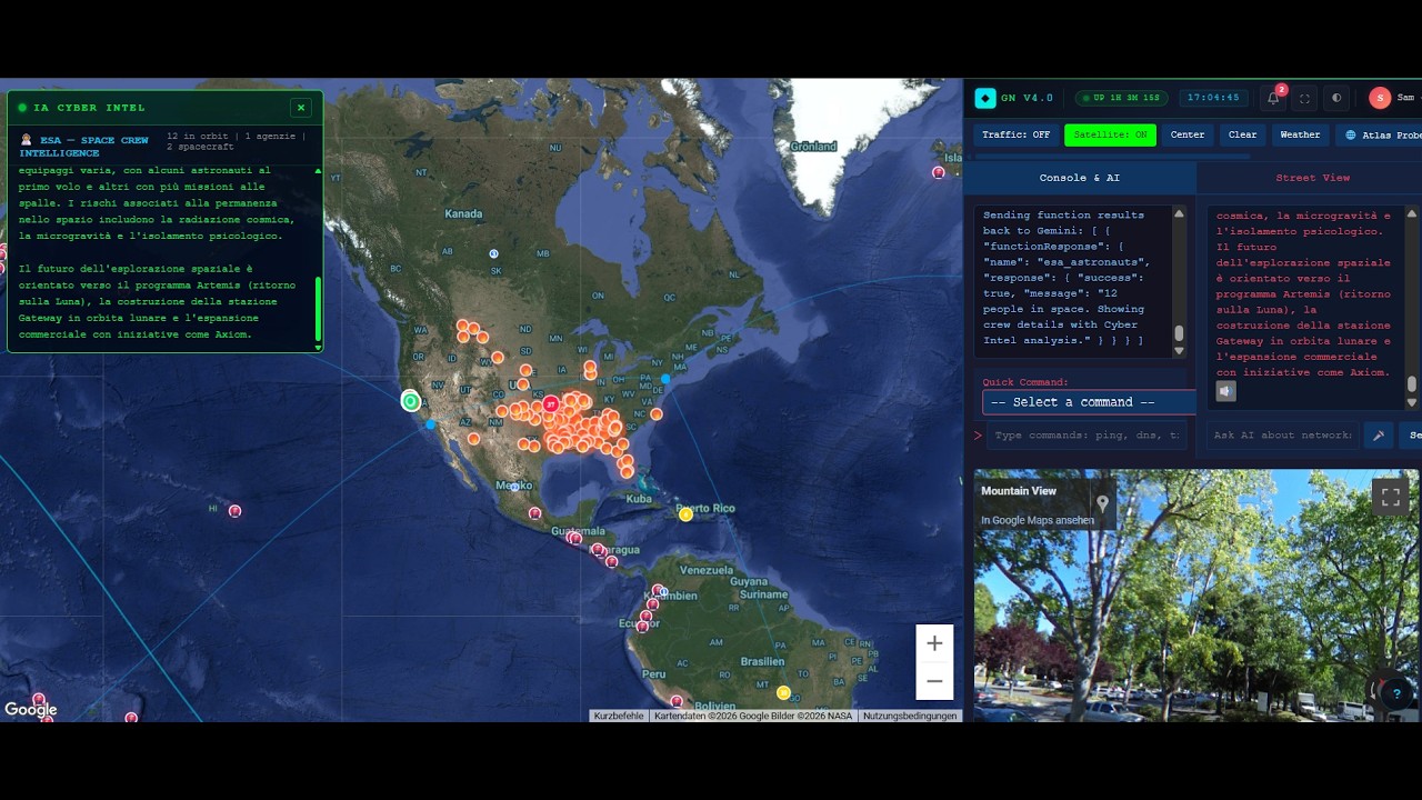 OrionEye V4 - Tool OSINT piu' figo del 2026 - ISS live,tunnel rete,AI che parla!
