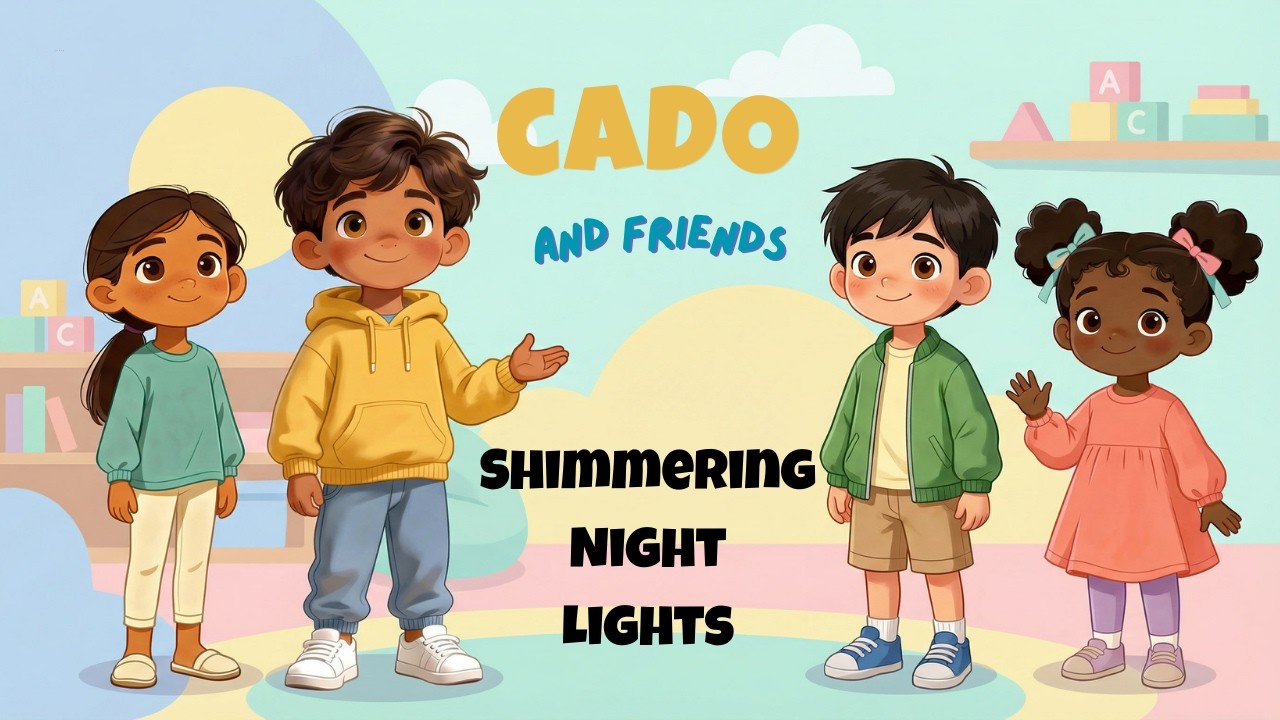 Shimmering Night Lights | Calm Bedtime Song for Toddlers | Cado & Friends