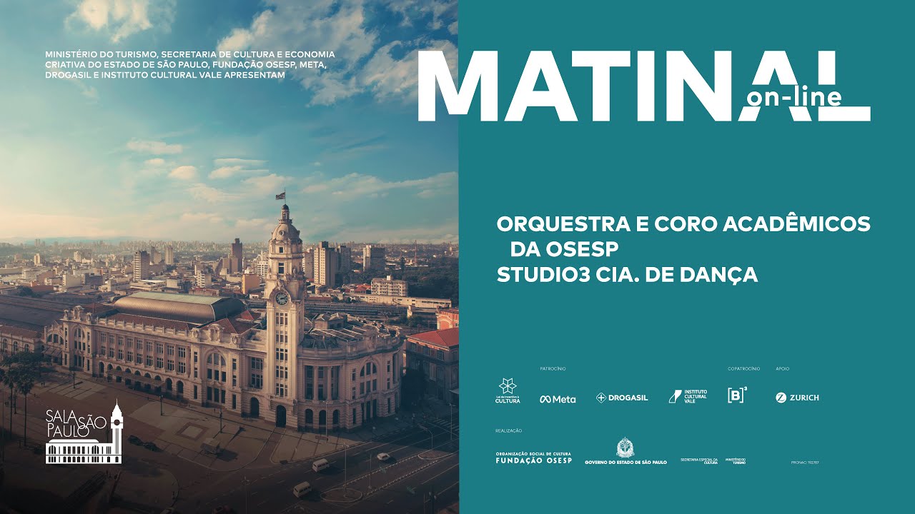 Matinais On-line: Orquestra e Coro Acadêmicos da Osesp e Studio3 Cia. de Dança