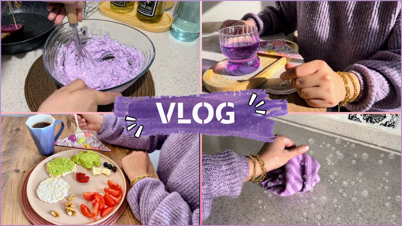 Kahvaltılı Mini Vlog 💜 Sessiz Vlog 🌿 Mor Çay Yapıyoruz 💜 Lahana Tarator