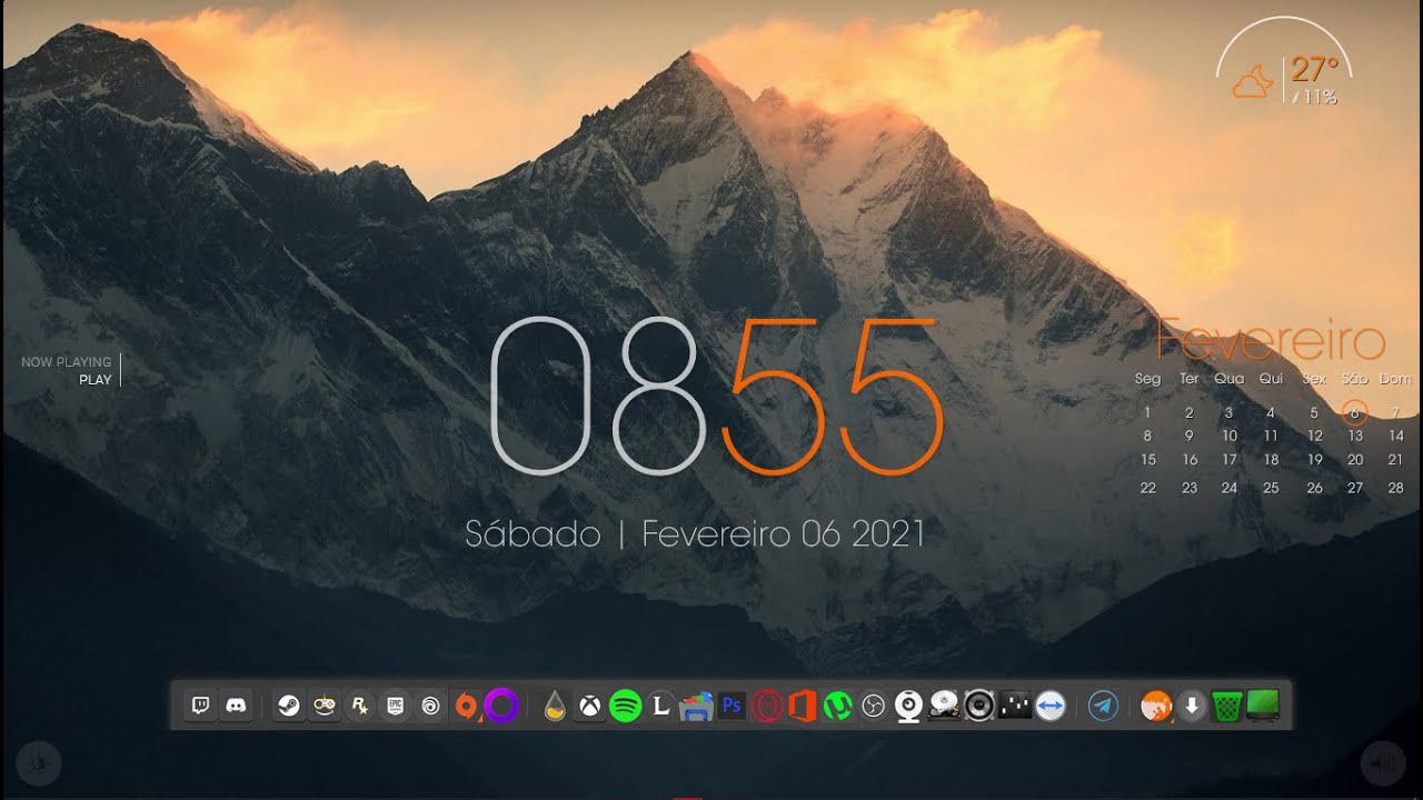 DEIXE SEU WINDOWS 10 LINDO | Como personalizar área de trabalho.