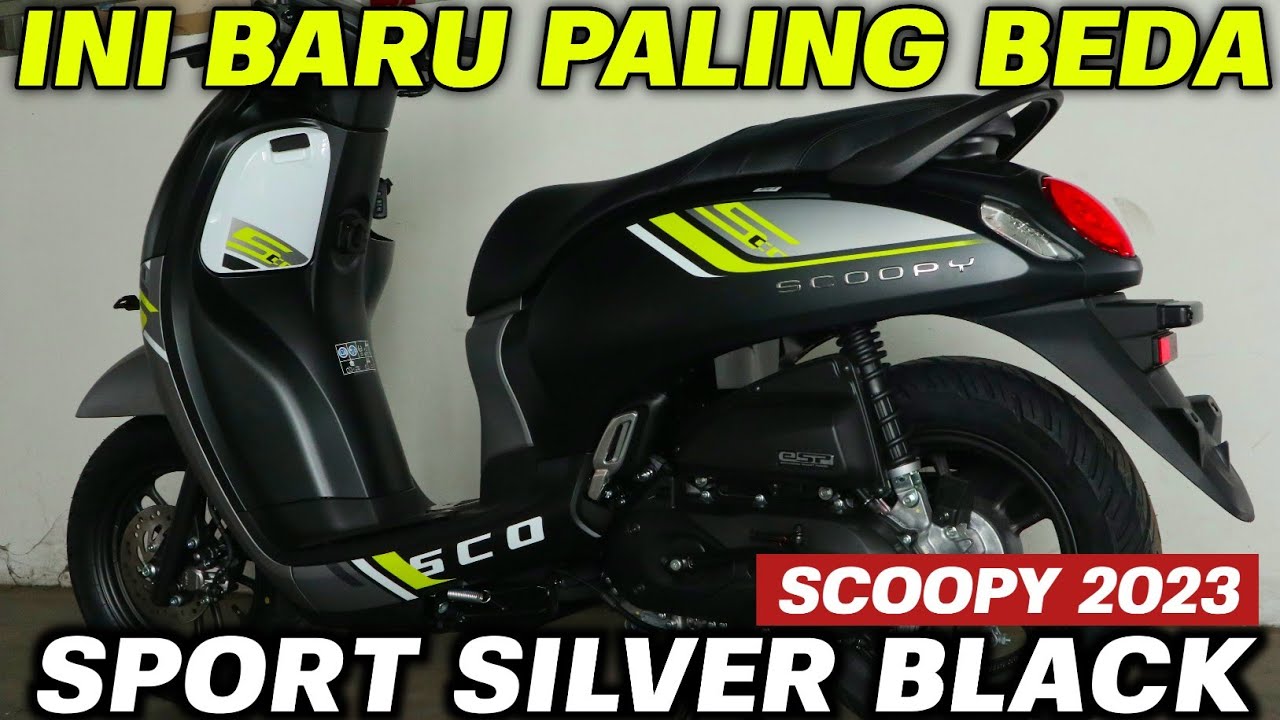 KEREN PARAH‼️SCOOPY 2023 SPORT SILVER BLACK