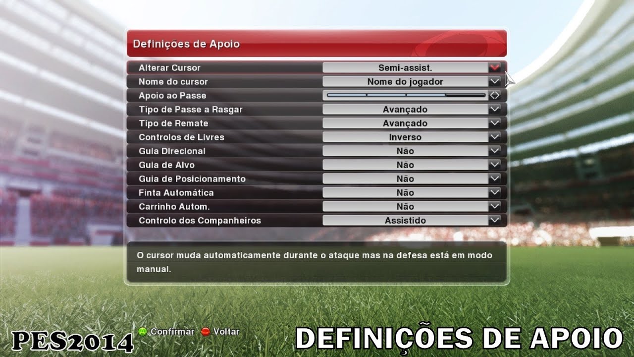 PES 2014 - DEFINIÇÕES DE APOIO