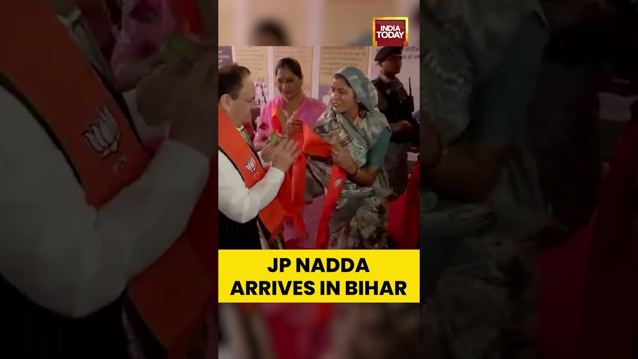 JP Nadda Arrives in Bihar Ahead of Elections